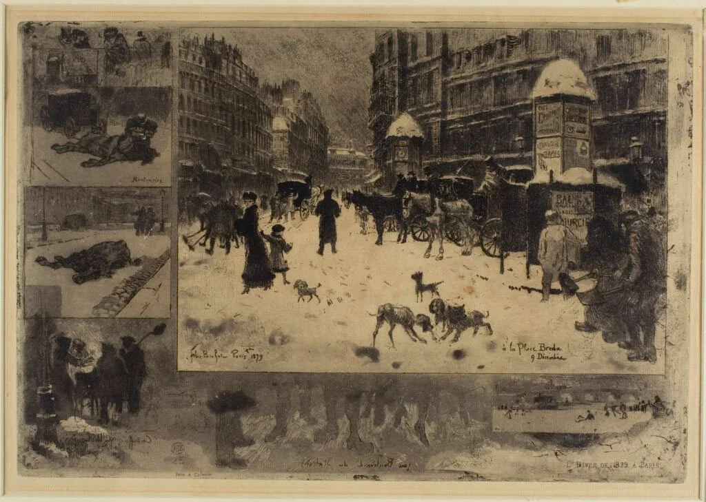 Winter in Paris by Felix Hilaire Buhot, print, 1879