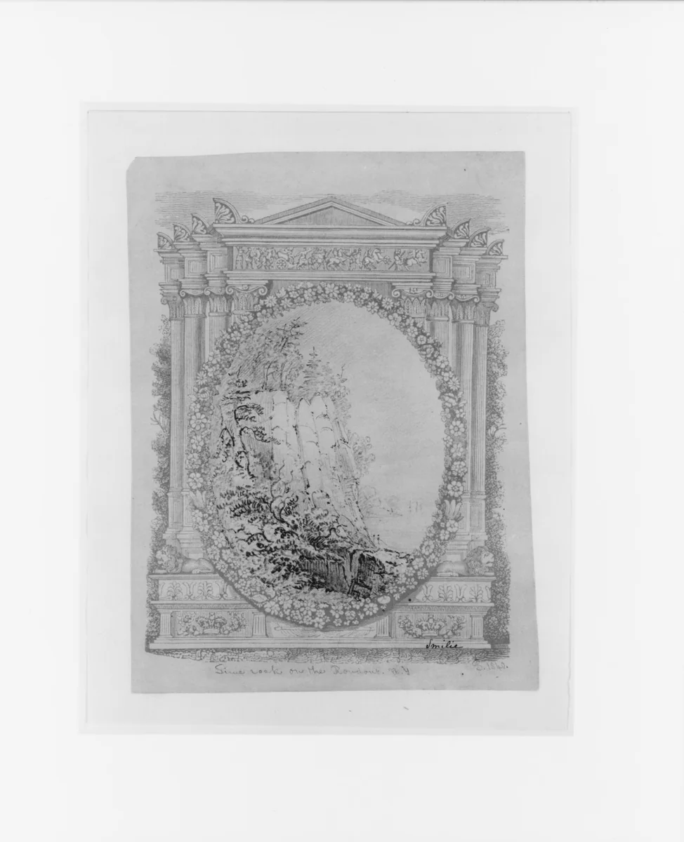 Lime Rock on the Rondout, New York (from McGuire Scrapbook) by James Smillie, artwork, 1840