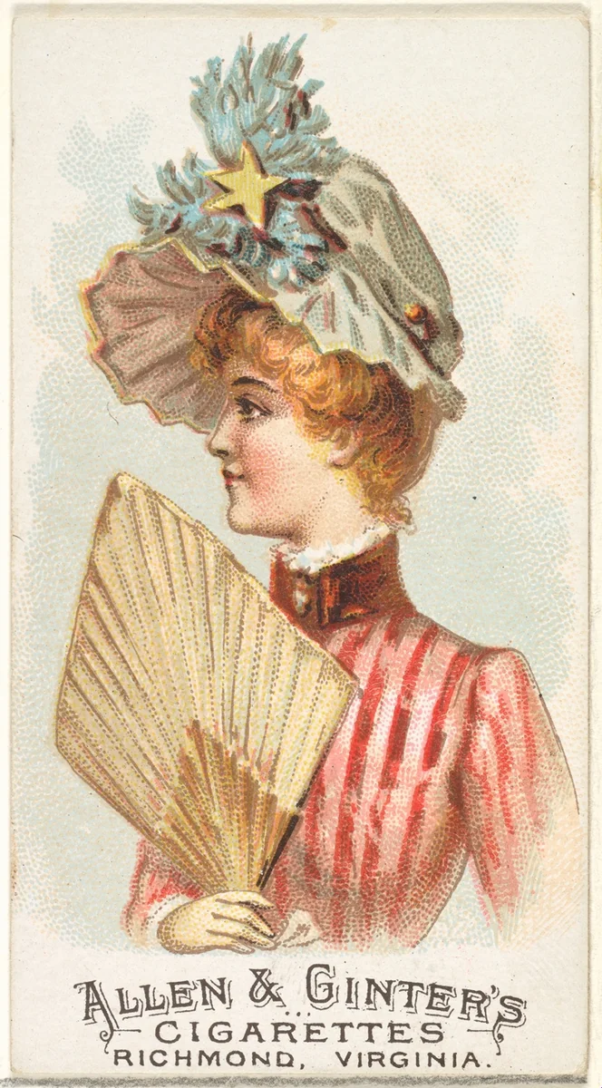 Plate 18, from the Fans of the Period series (N7) for Allen & Ginter Cigarettes Brands by Allen & Ginter, print, 1889