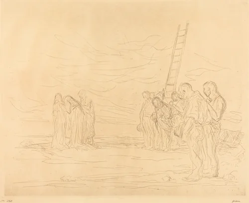 Le calvaire (1ère planche) (Calvary) (first plate) by Jean-Louis Forain, print, 1902