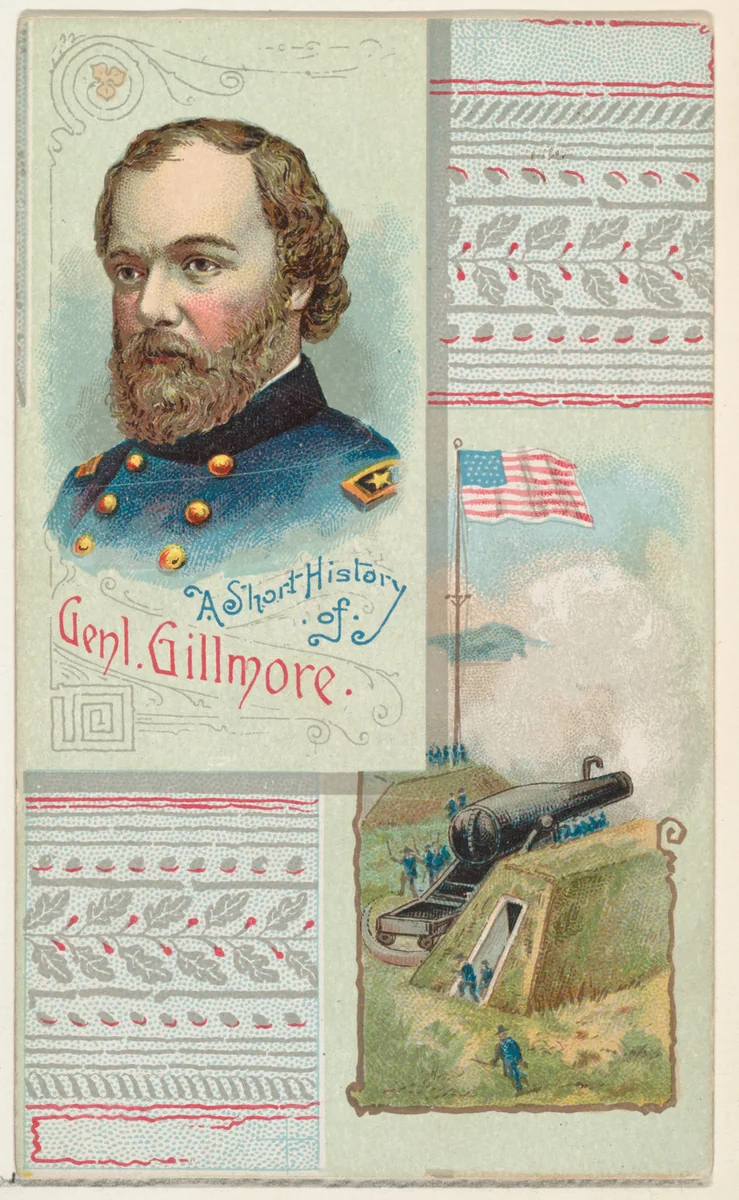 A Short History: General Quincy Adams Gillmore, from the Histories of Generals series (N114) issued by W. Duke, Sons & Co. to promote Honest Long Cut Smoking and Chewing Tobacco by W. Duke, Sons & Co., print, 1888