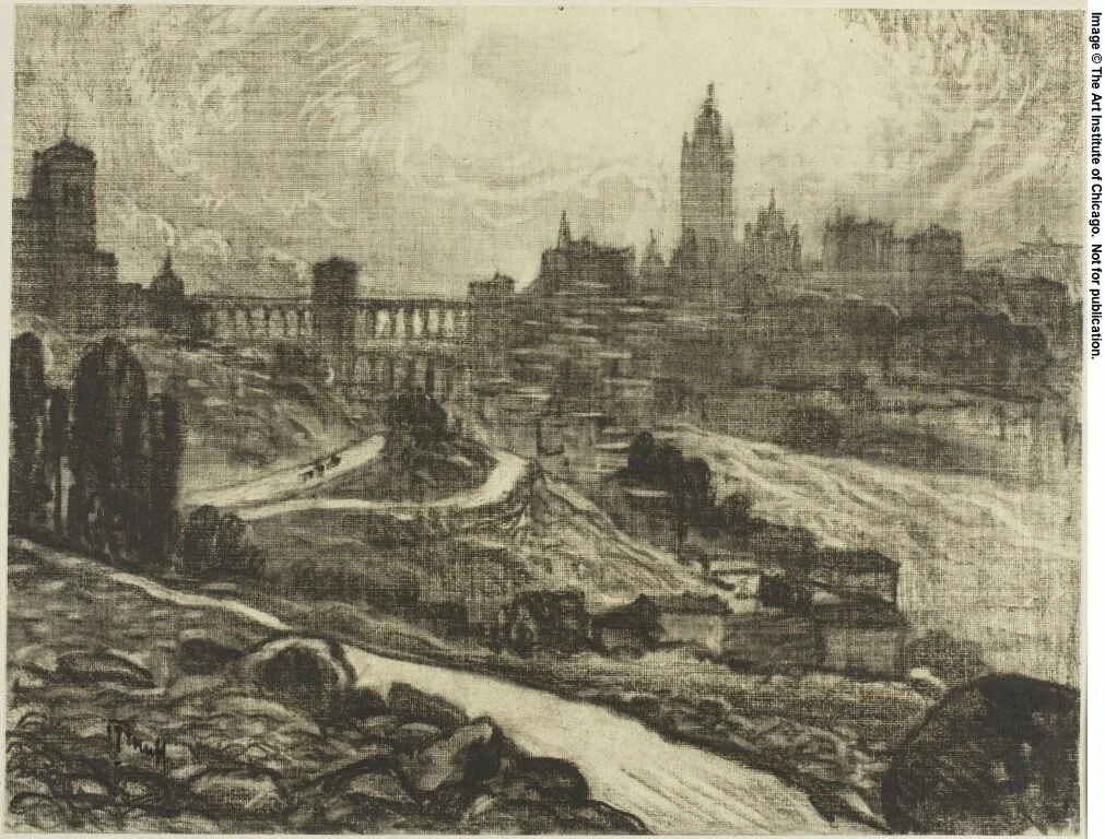 Approach to Segovia by Joseph Pennell, drawing, 1900-1903