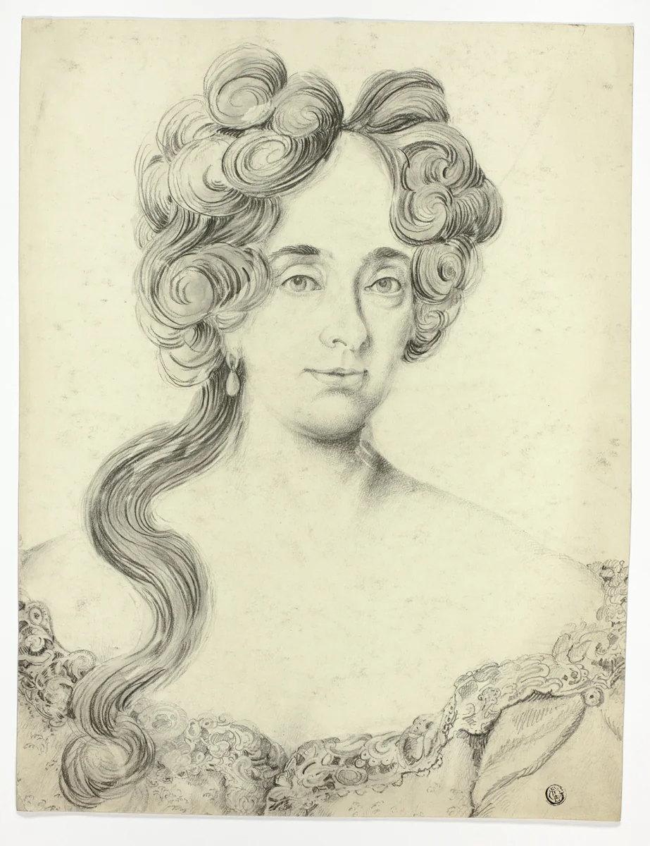 Portrait of a Lady by Unknown Artist, drawing, 1700-1799