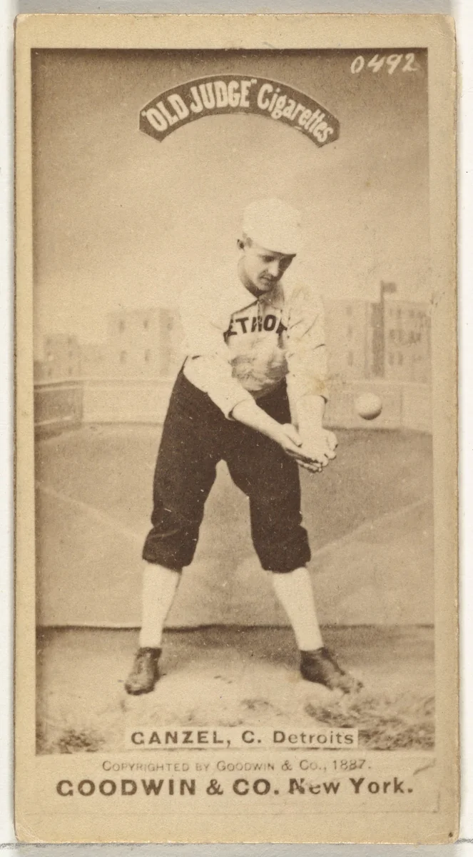 Charles William "Charlie" Ganzel, Catcher, Detroit Wolverines, from the Old Judge series (N172) for Old Judge Cigarettes by Goodwin & Company, photograph, 1887