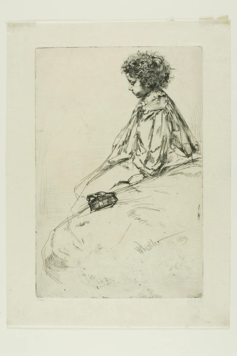 Bibi Lalouette by James McNeill Whistler, print, 1859