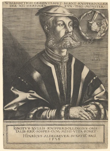 Bernt Knipperdolling by Heinrich Aldegrever, print, 1536
