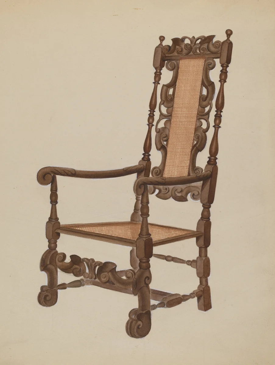 Armchair by American 20th Century, index of american design, 1936