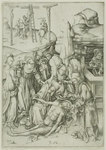 The Lamentation by Israhel van Meckenem, print, 1475-1485