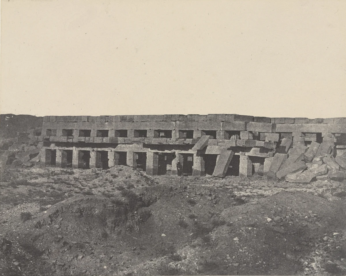 Palais de Karnak, Promenoir de Tôthmès III by Maxime Du Camp, photograph, 1849