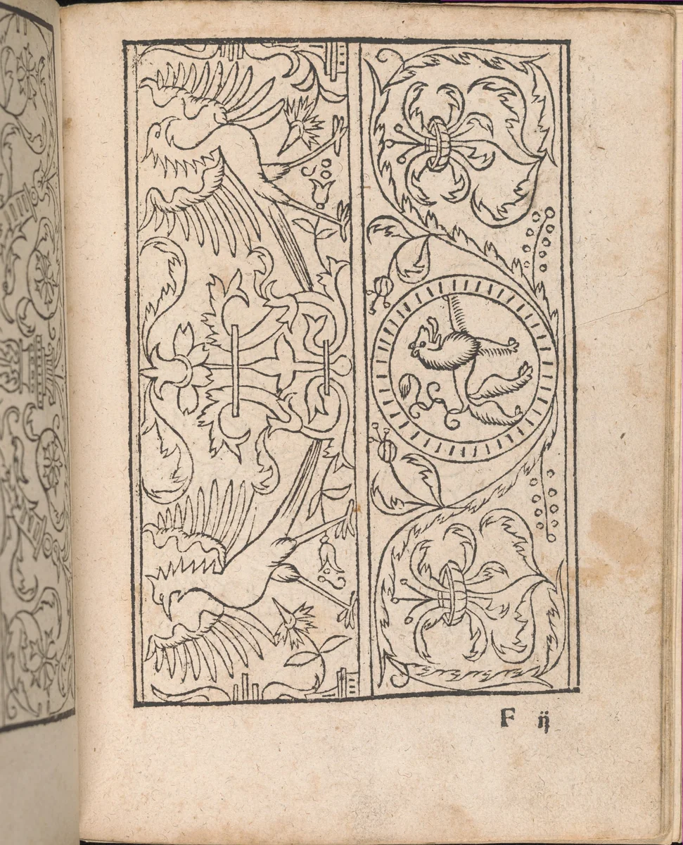 New Modelbüch allen Nägerin u. Sydenstickern (Page 22r) by Hans Hoffman, book, 1556