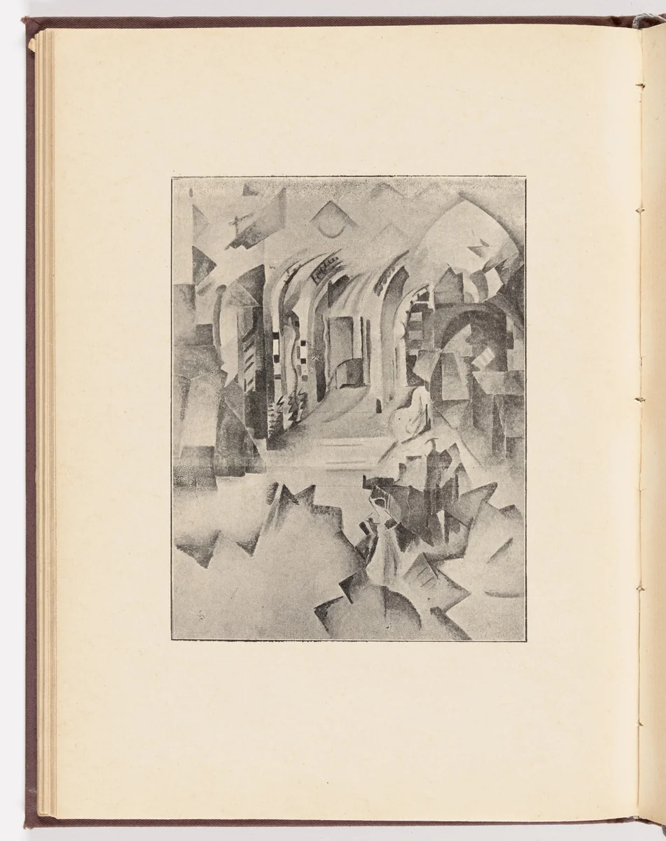 Plate (facing page 81) from Futuristy. Pervyi zhurnal' russkikh' futuristov' (Futurists: First Journal of the Russian Futurists) no. 1-2 by Alexandra Exter, illustrated book, 1914
