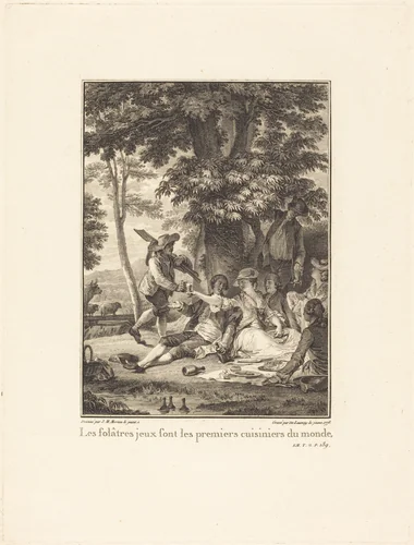 Les folâtres jeux sont les premiers cuisiniers du monde by Robert Delaunay
Jean-Michel Moreau the Younger, print, 1778