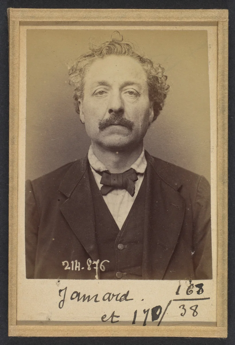 Jamard. Alphonse, Ernest. 51 ans, né à Paris. Distillateur. Anarchiste. 28/2/94. by Alphonse Bertillon, photograph, 1894