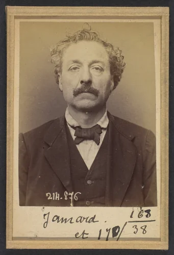 Jamard. Alphonse, Ernest. 51 ans, né à Paris. Distillateur. Anarchiste. 28/2/94. by Alphonse Bertillon, photograph, 1894