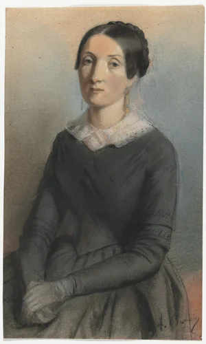 Portrait of a Woman by François Bonvin, drawing, 1843-1881
