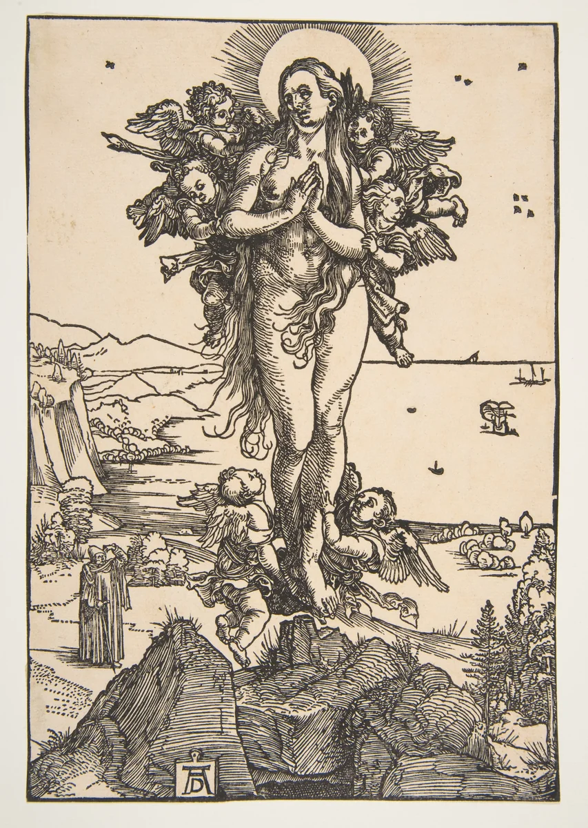 The Elevation of Saint Mary Magdalen by Albrecht Dürer, print, 1485-1528