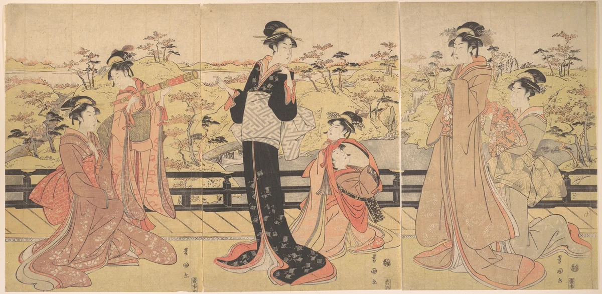 Women on a Veranda by Utagawa Toyokuni, print, 1787-1807