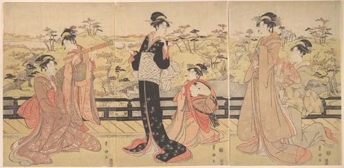 Women on a Veranda by Utagawa Toyokuni, print, 1787-1807