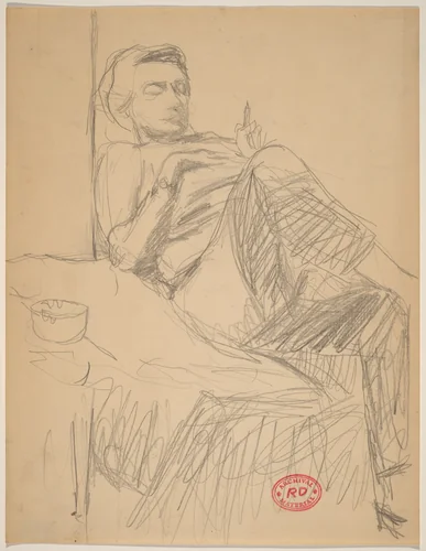 Untitled [seated figure] by Richard Diebenkorn, drawing, 1955-1967