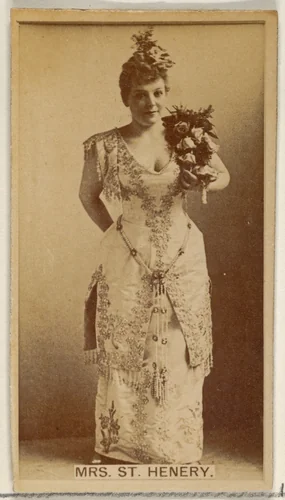Mrs. St. Henery, from the Actors and Actresses series (N45, Type 8) for Virginia Brights Cigarettes by Allen & Ginter, photograph, 1885-1891