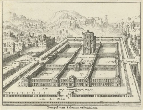 Tempel van Salomon, Jeruzalem (variant A) by Jan Luyken, print, 1682