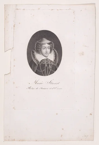 Portrait of Mary, Queen of Scots by anonymous, print, 1700-1799
