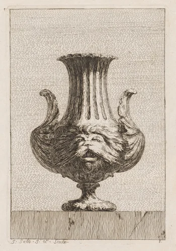 Suite of Vases: Plate 6 by Jacques François Saly, print, 1746