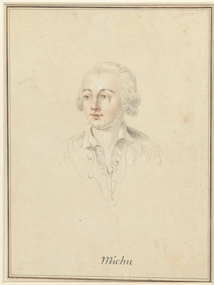 Portret van L. Michu by anonymous, drawing, 1764-1802