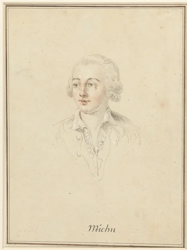 Portret van L. Michu by anonymous, drawing, 1764-1802