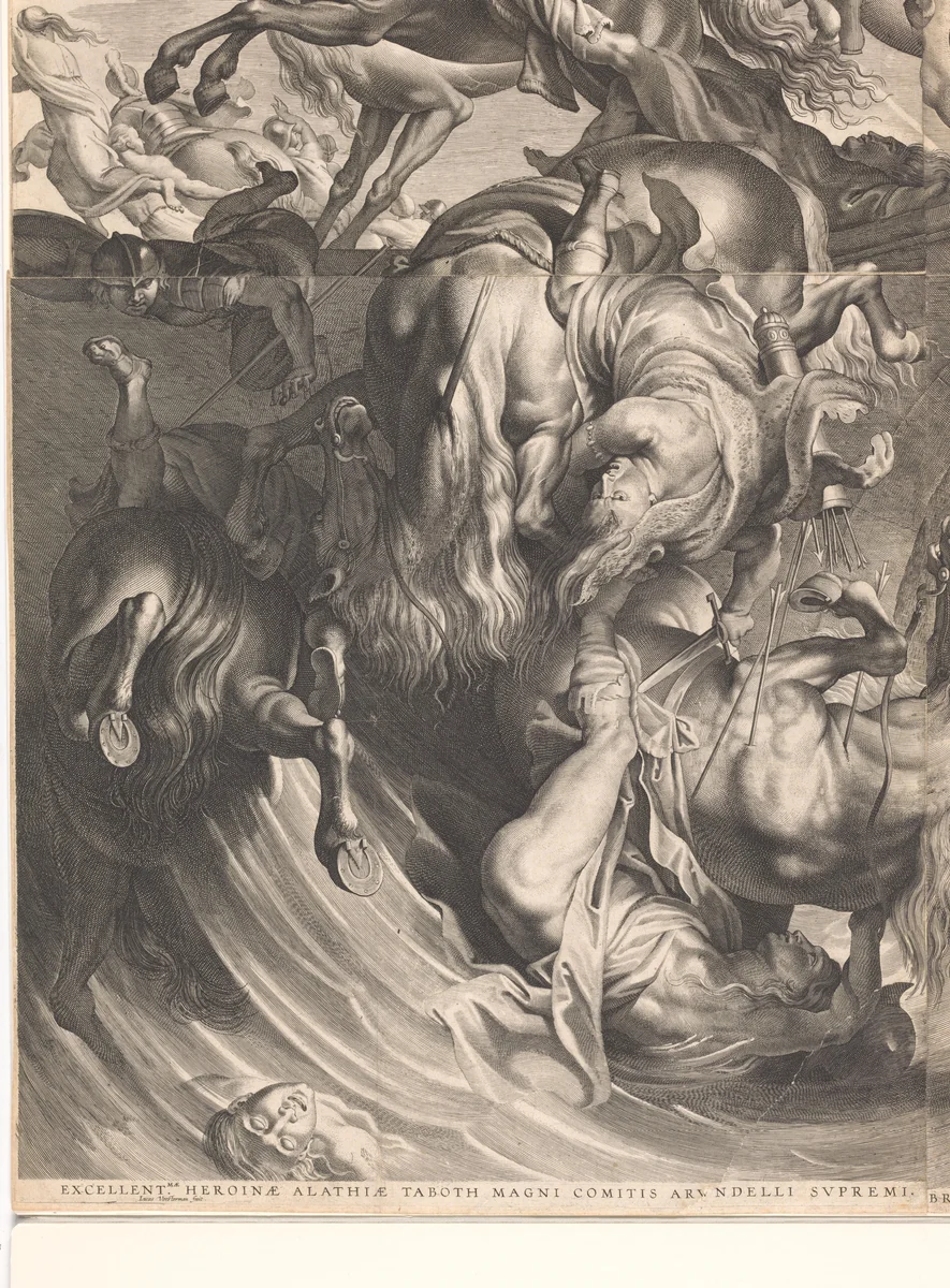 Slag van de Amazonen (detail) by Lucas Vorsterman, print, 1623