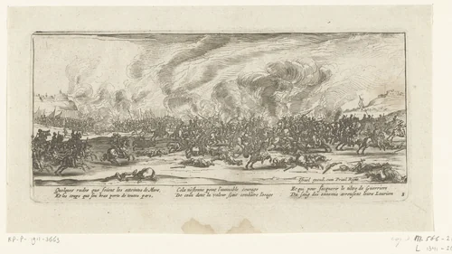 Veldslag by anonymous, print, 1677-1690