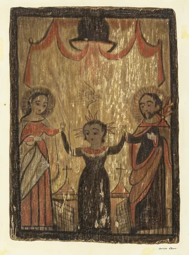Retablo - The Holy Family by George E. Rhone, index of american design, 1938