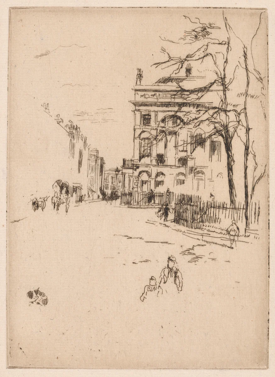 Fitzroy Square by James McNeill Whistler, print, 1878-1881