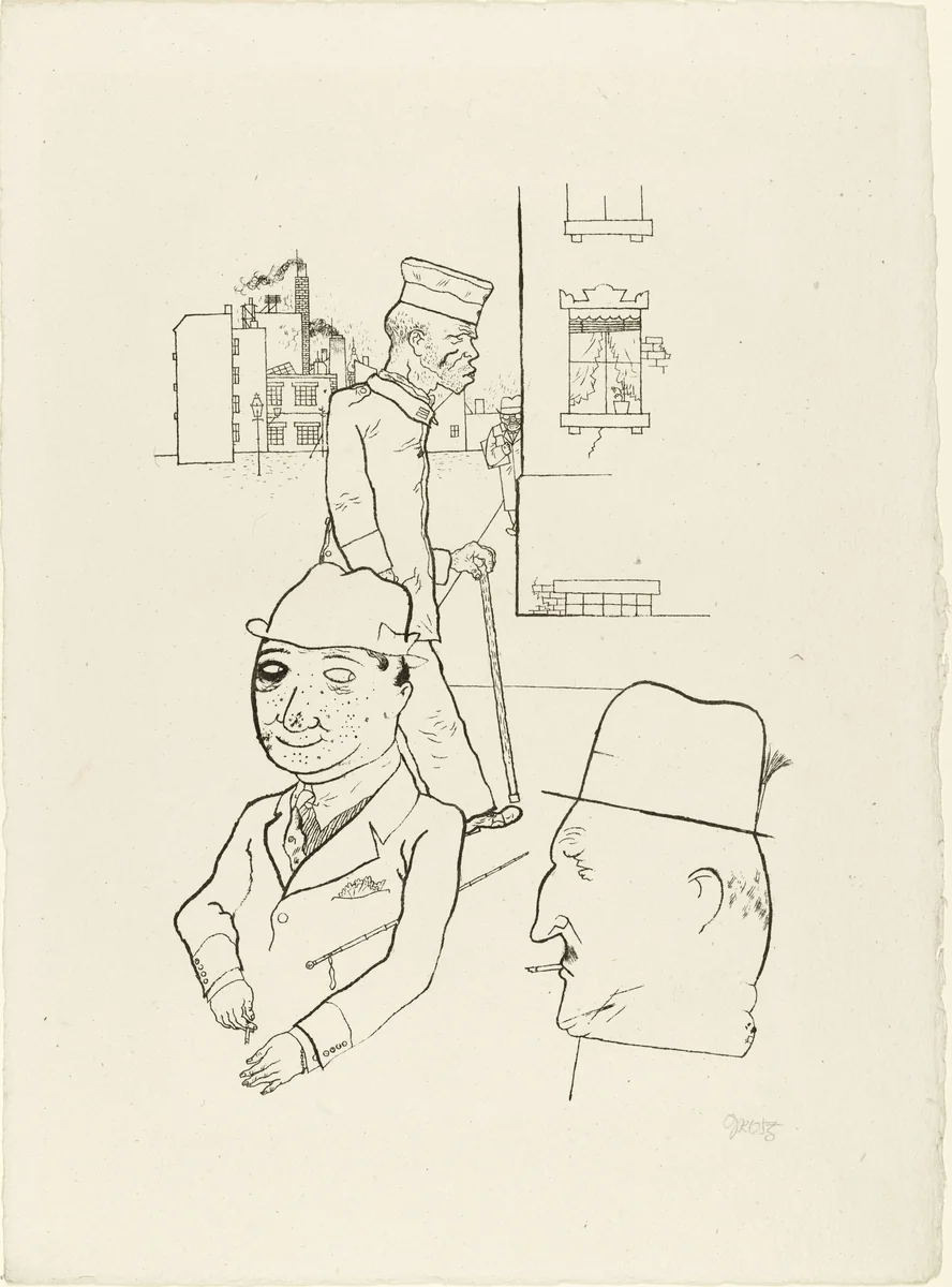 Inflation from In the Shadows (Im Schatten) by George Grosz, print, 1920