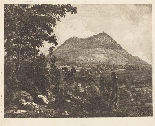 Landeskrone Mountain near Görlitz by Christoph Nathe, print, 1795