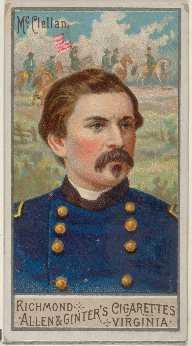 George Brinton McClellan, from the Great Generals series (N15) for Allen & Ginter Cigarettes Brands by Allen & Ginter, print, 1888