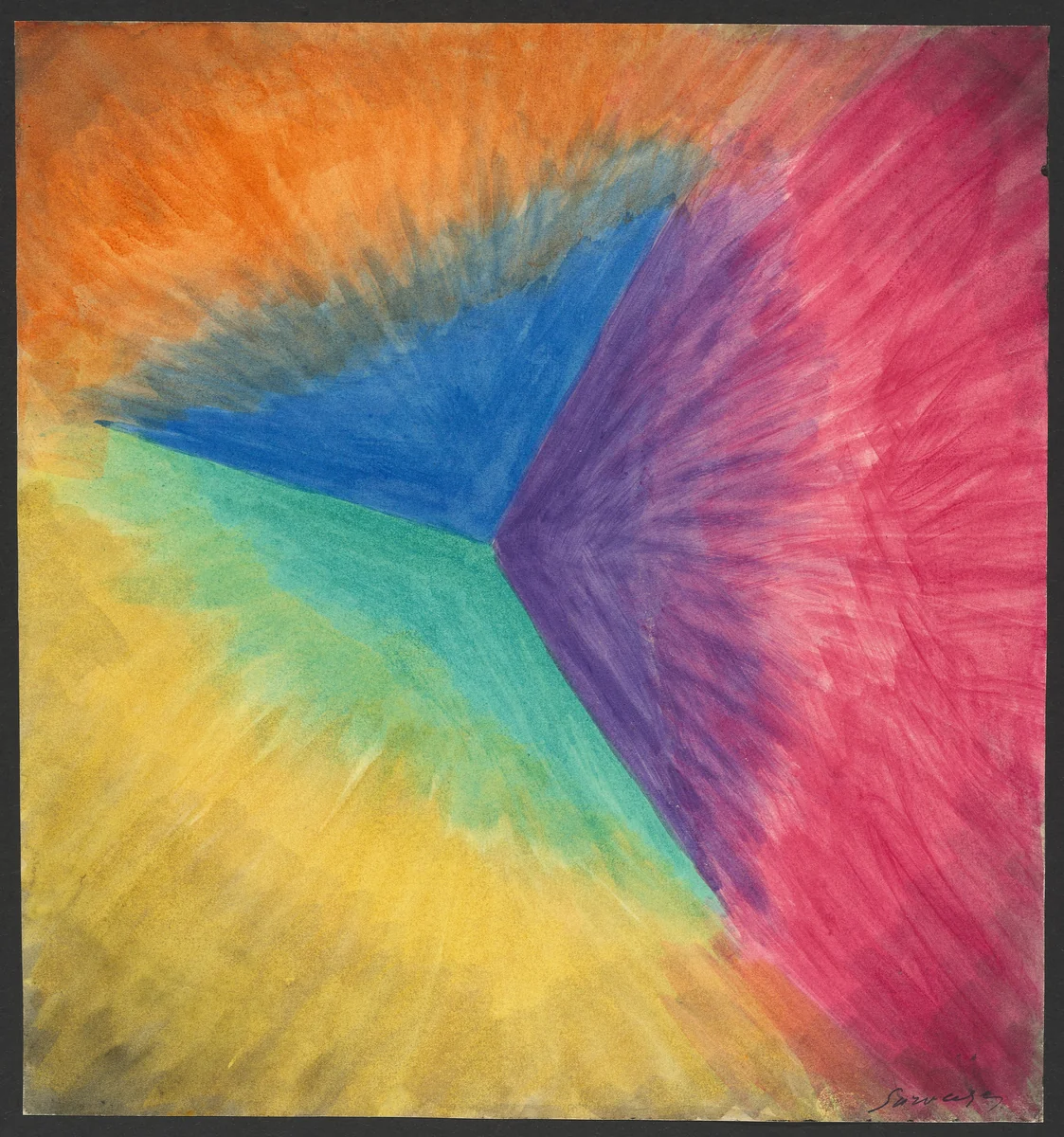 Colored Rhythm: Study for the Film by Léopold Survage, drawing, 1913