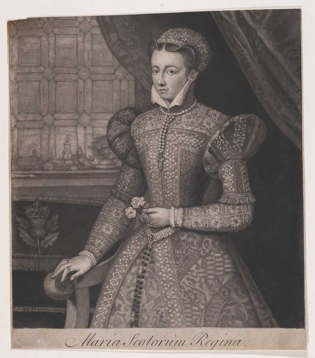 Mary, Queen of Scots (?) by Federico Zuccaro, print, 1700-1750