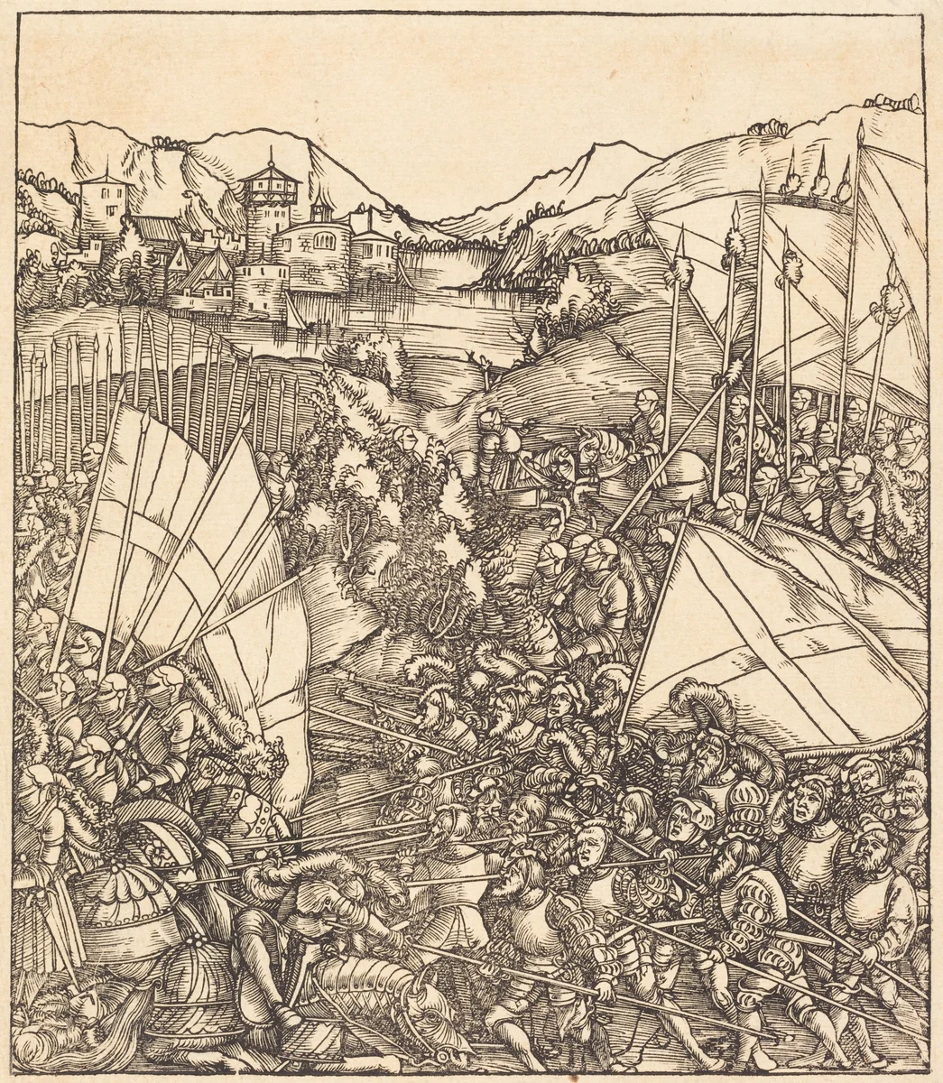 The War at Hainault by Hans Springinklee, print, 1515