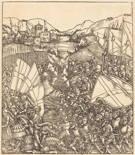 The War at Hainault by Hans Springinklee, print, 1515