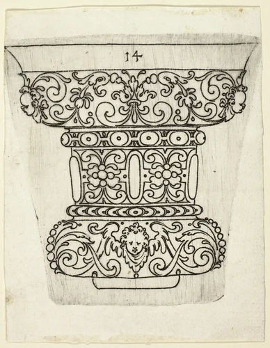Plate 14, from XX Stuck zum (ornamental designs for goblets and beakers) by Master A.P. German, print, 1601