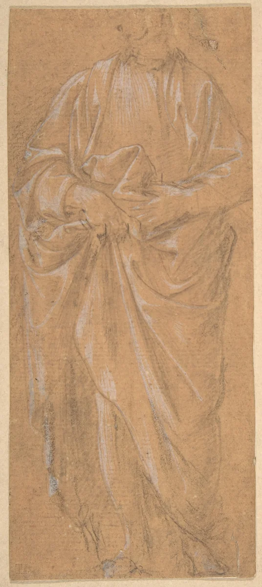 Standing Male Figure by Filippino Lippi, drawing, 1475-1485