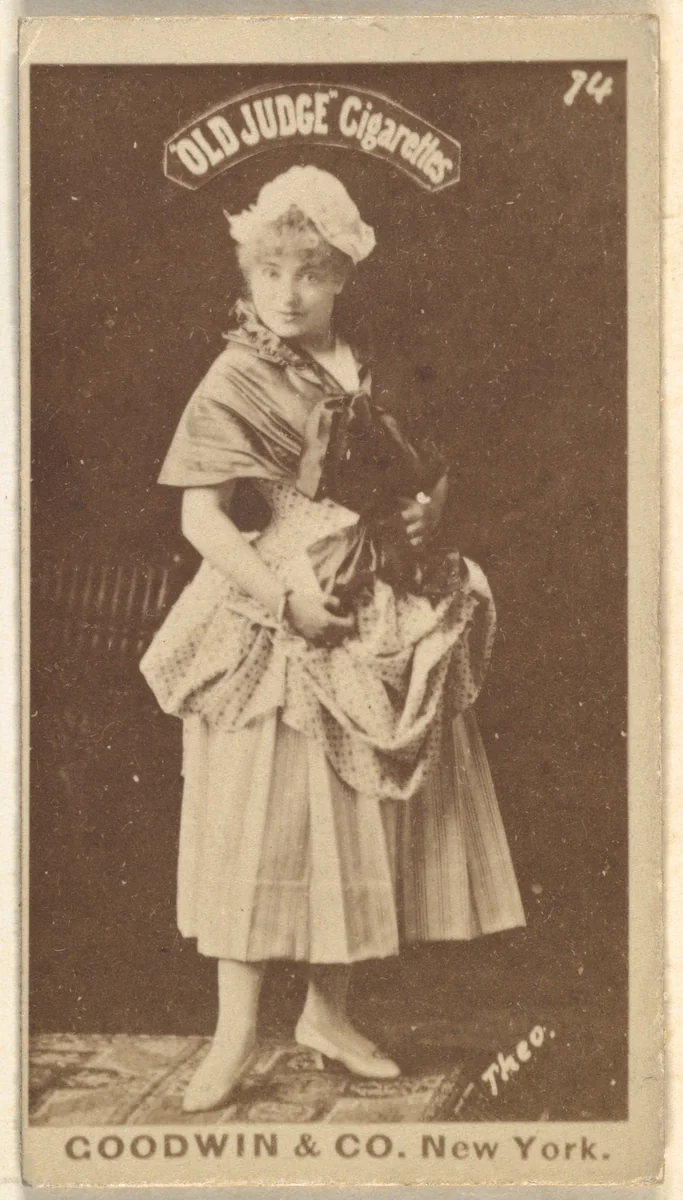 Theo, from the Actors and Actresses series (N171) for Old Judge Cigarettes by Goodwin & Company, photograph, 1886-1890