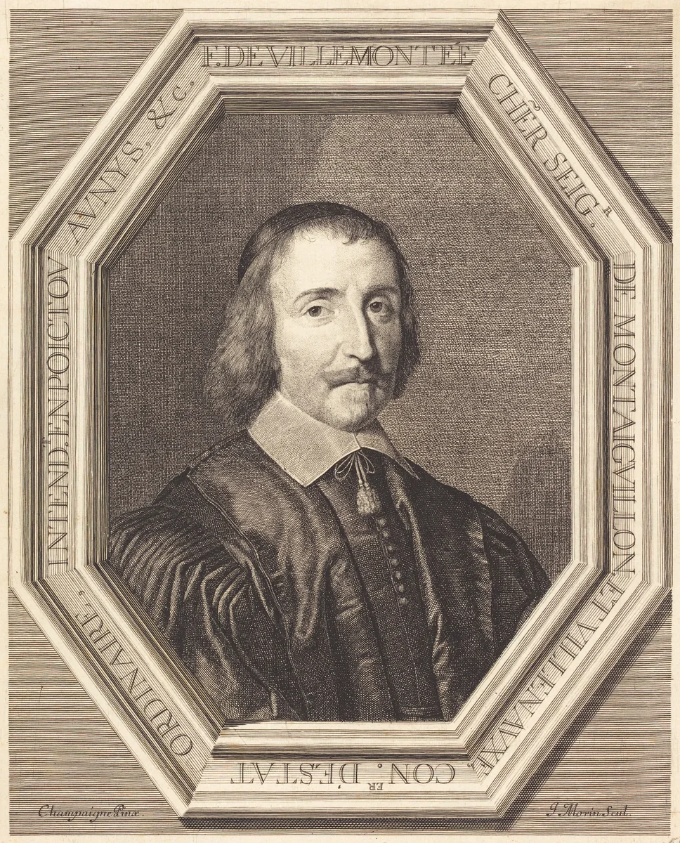 Francois de Villemontee by Jean Morin; Philippe de Champaigne, print, 1600-1650
