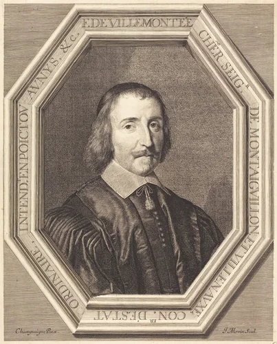 Francois de Villemontee by Jean Morin; Philippe de Champaigne, print, 1600-1650