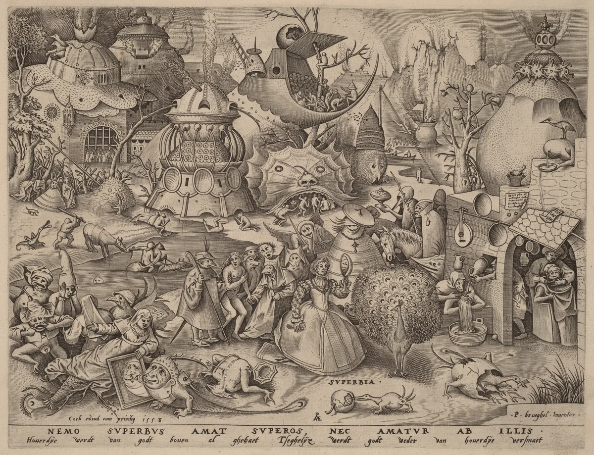 Pride by Pieter van der Heyden
Pieter Bruegel the Elder
Hieronymus Cock, print, 1558