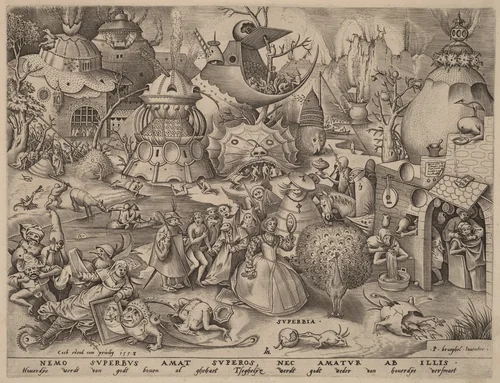Pride by Pieter van der Heyden
Pieter Bruegel the Elder
Hieronymus Cock, print, 1558