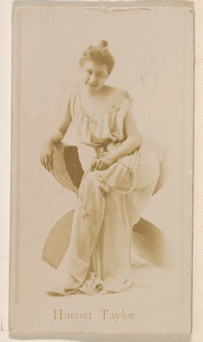 Harriet Taylor, from the Actresses series (N245) issued by Kinney Brothers to promote Sweet Caporal Cigarettes by Kinney Brothers Tobacco Company, photograph, 1890