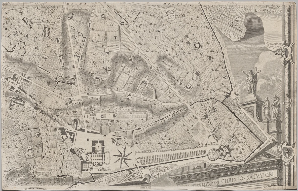 Nuova pianta di Roma data in luce da Giambattista Nolli l’anno MDCCXLVII, known as La Pianta Grande di Roma by Giovanni Battista Nolli, print, 1748