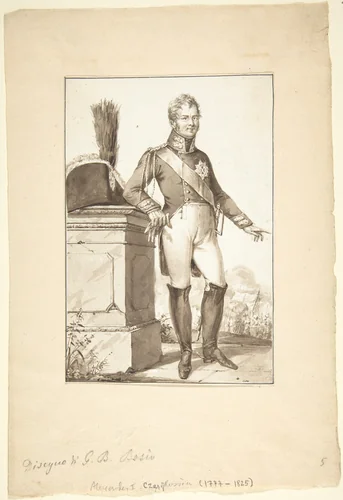 Portrait of Alexander I, Czar of Russia by Jean-Baptiste-François Bosio, drawing, 1780-1827